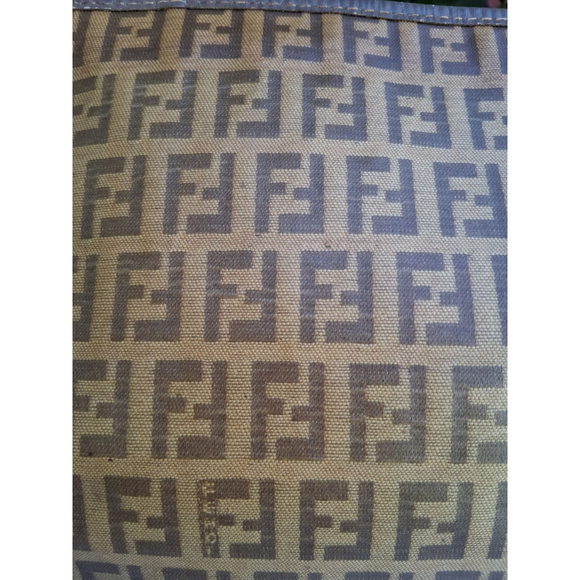 Authintic 🔥 Fendi Vintage Clutch Brown Zucca FF Monogram Cosmetic Pouch - Picture 5 of 17